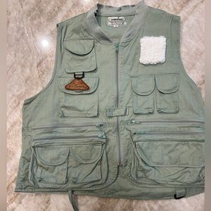 Vintage Snowbee Fly Fishing Vest Mens M | Multi-Pocket Angler Outdoor Vest